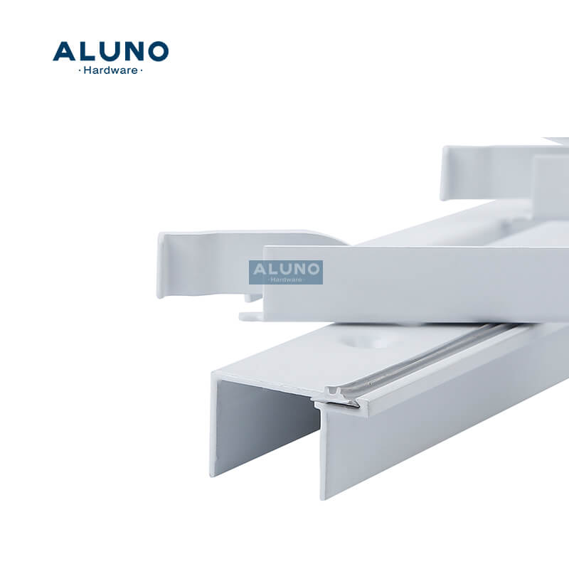 Aluno工厂价格铝制平面百叶窗塑料黑色框架