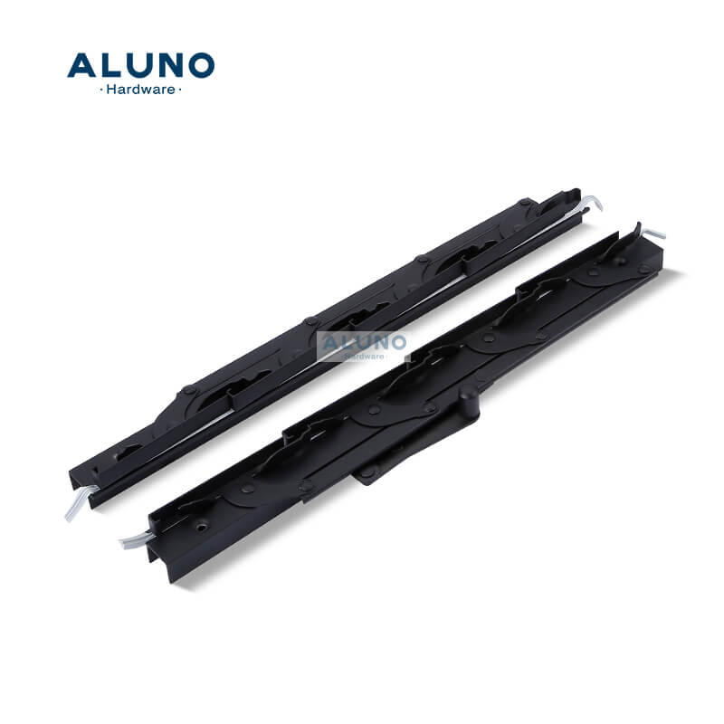 Aluno工厂价格铝制平面百叶窗塑料黑色框架