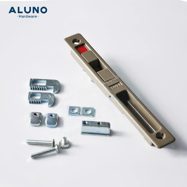 Aluno耐用锌合金防锈板安全钩锁柜滑动门锁